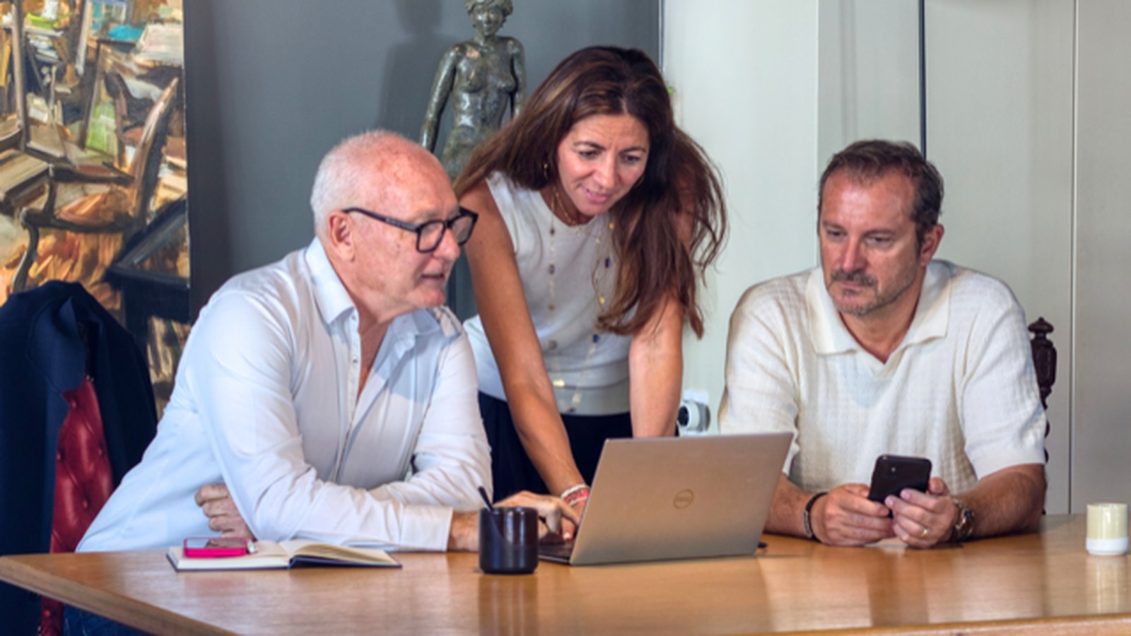 Gwenaël Norrant, Sabine Miniot et Jean-Charles Fradin, les trois associés de l’agence L’Atelier Immobilier de Saint-Cloud
