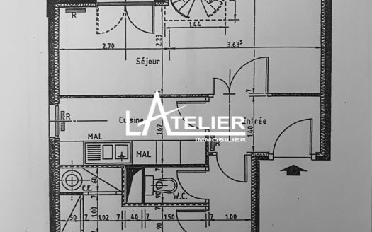 Duplex, dernier étage, 1 chambre, 1 mezzanine, box, cave